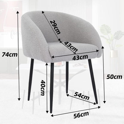 Mingone Loungesessel 2er Set – Modern & Bequem in Grau