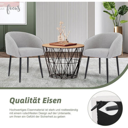 Mingone Loungesessel 2er Set – Modern & Bequem in Grau