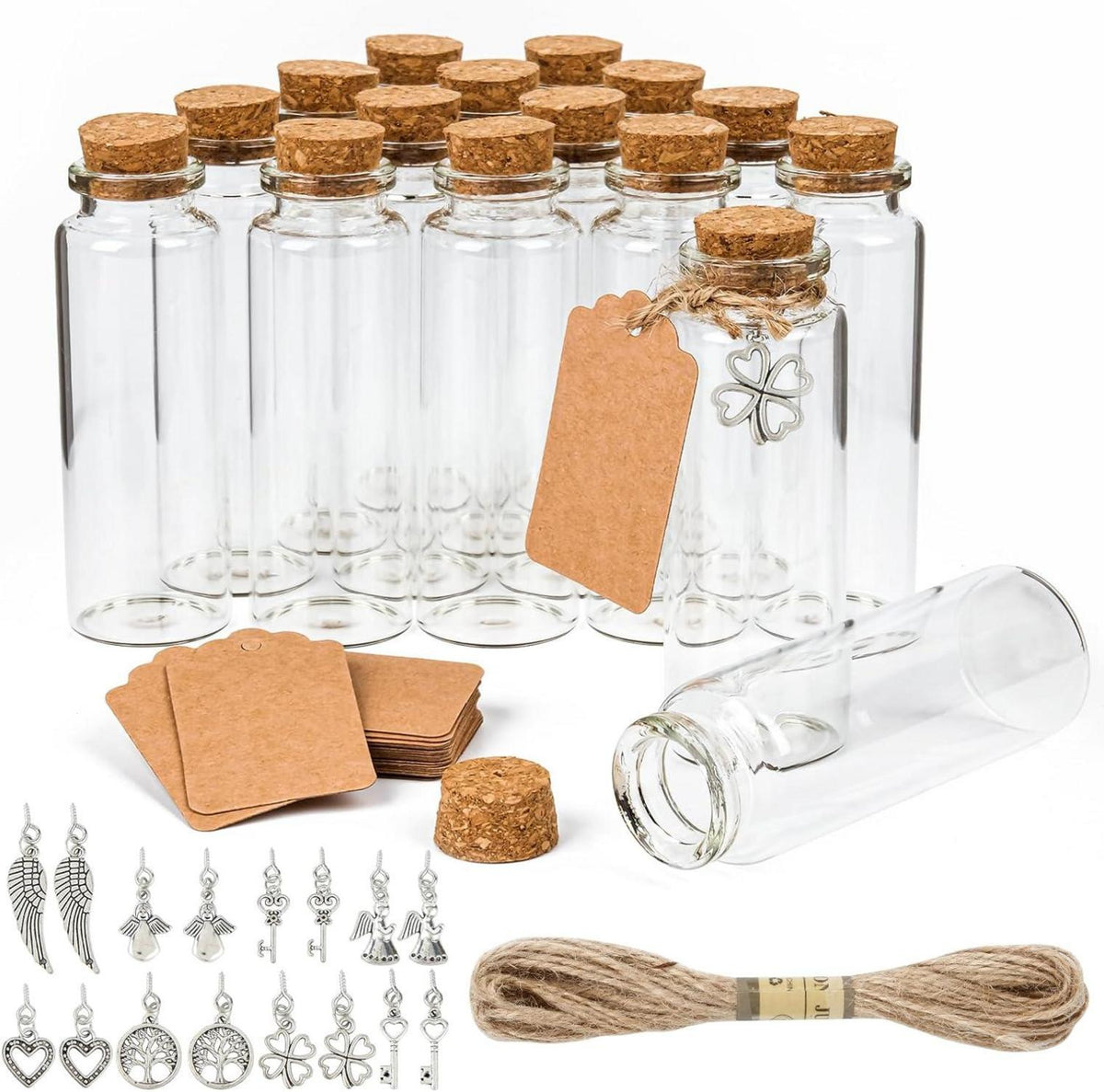 16x 40ml Reagenzgläser Korken - DIY Deko Gastgeschenke