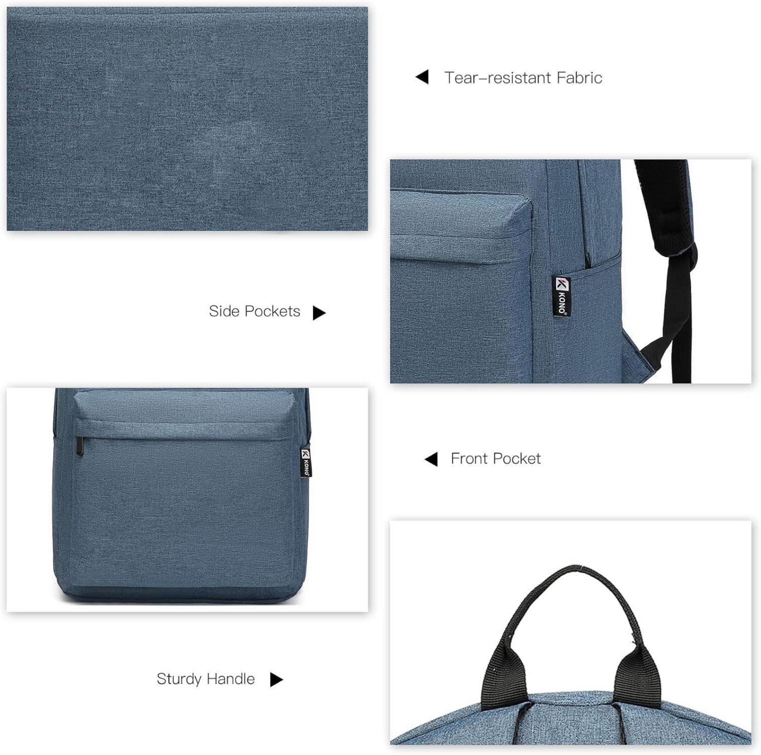 Schulrucksack 15,4 Zoll wasserabweisend Tagesrucksack Marine