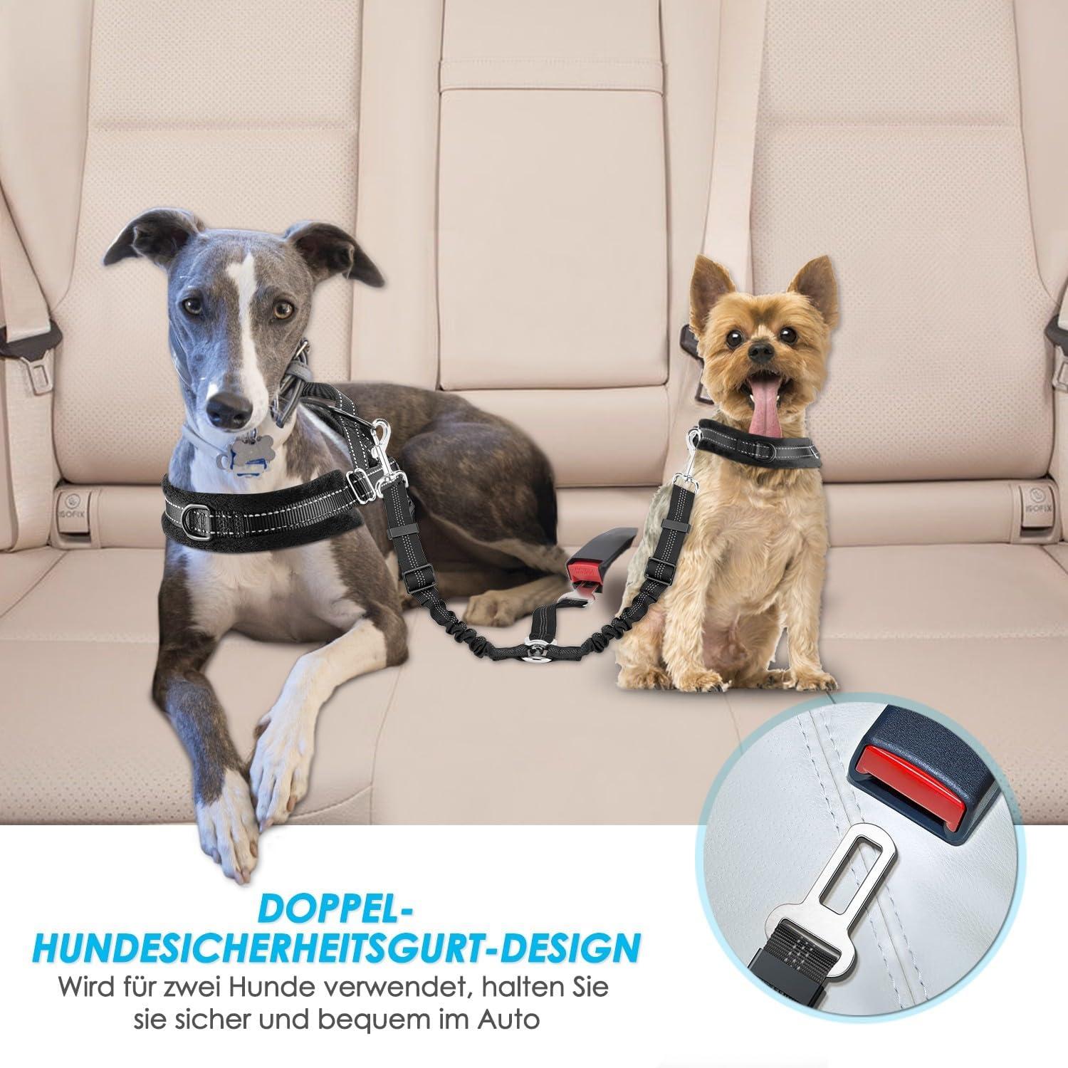 SlowTon Hundegurt Auto | 2in1 langlebiger Sicherheitsgurt