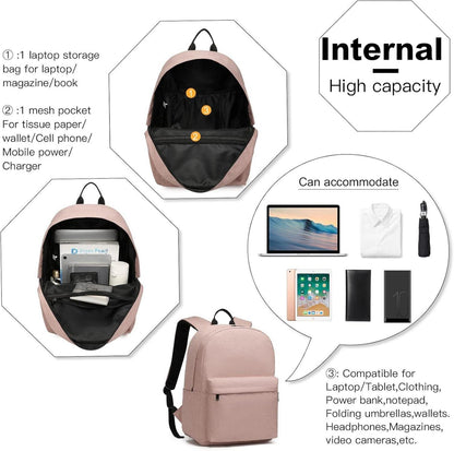 Schulrucksack leicht stilvoll Tagesrucksack Arbeitstasche 15,4 Zoll