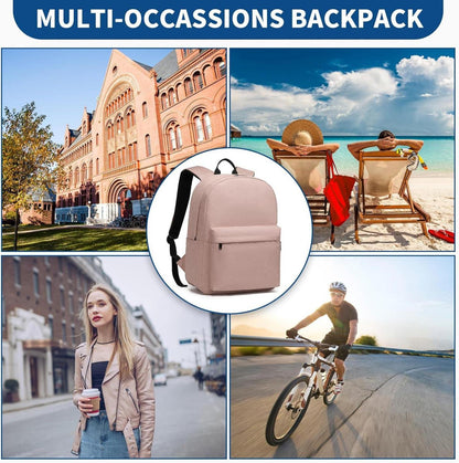 Leichter Schulrucksack für 15,4 Zoll Laptop in Rosa