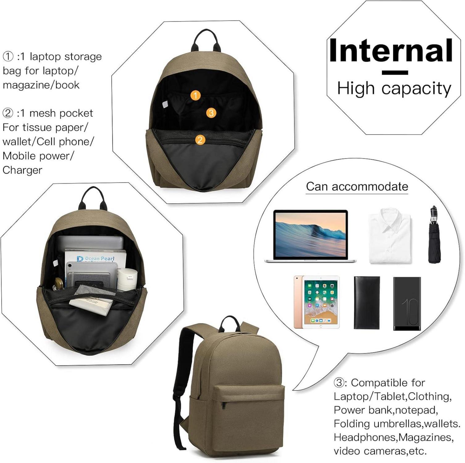 Stilvoller Schulrucksack wasserabweisend 15,4 Zoll Laptop