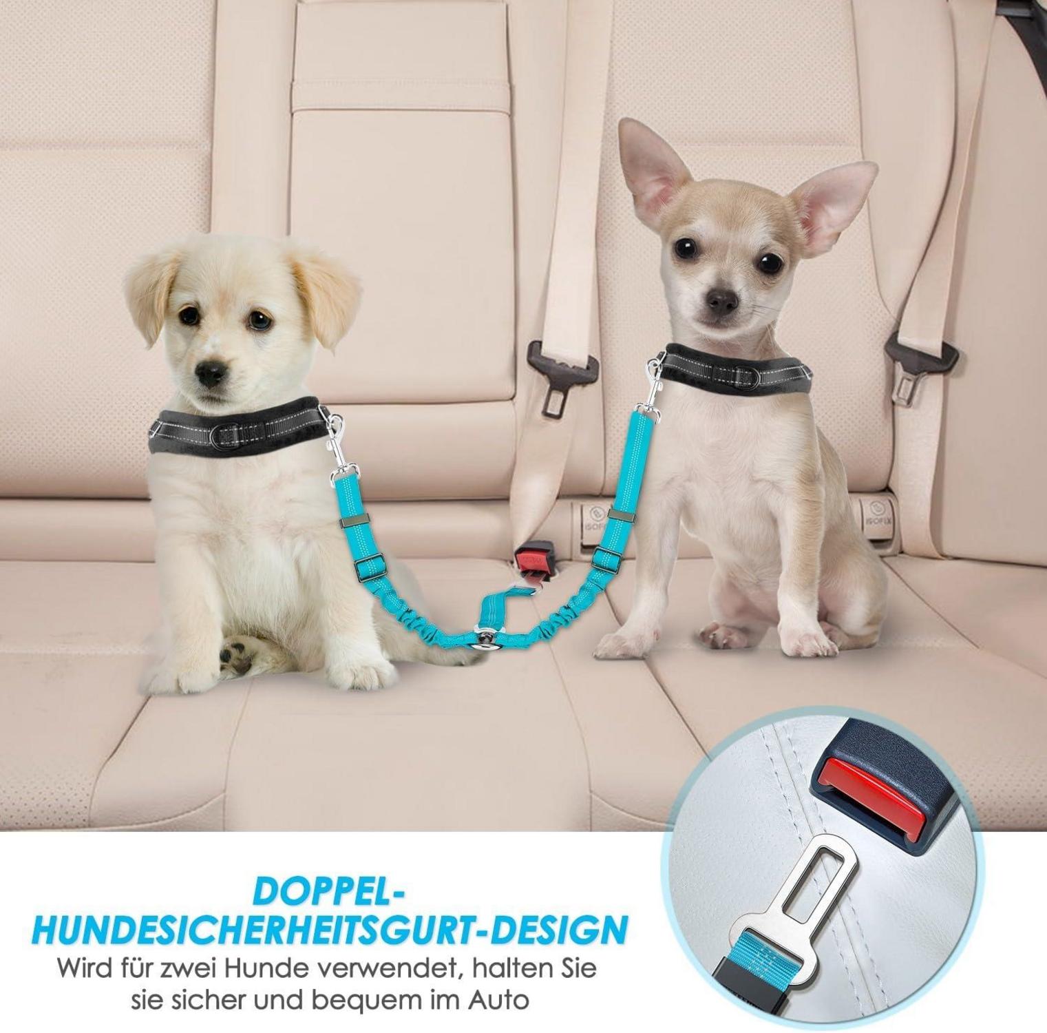 SlowTon Hundegurt Auto 2in1 elastisch verstellbar