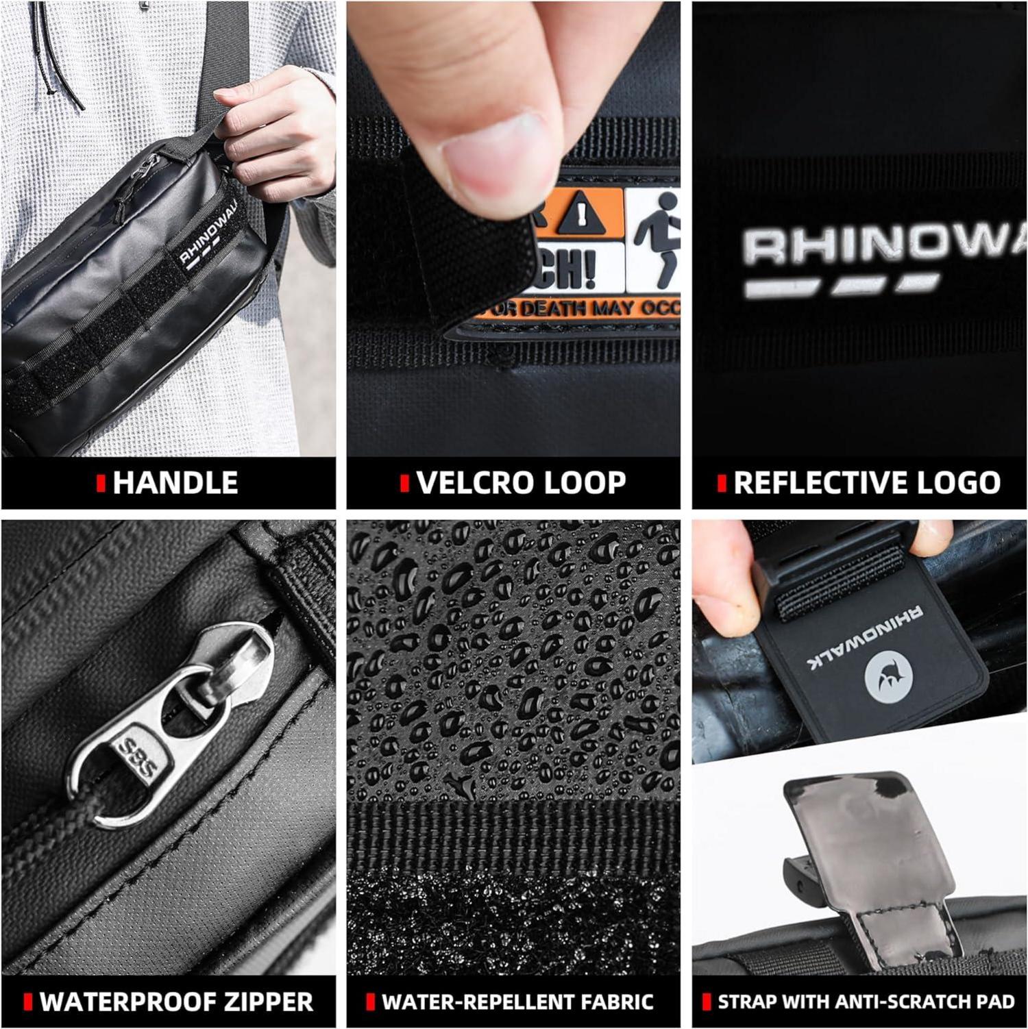 Fahrrad Lenkertasche Multifunktionales MOLLE System 2.4l voll Schwarz
