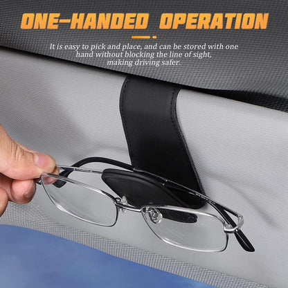 CGEAMDY Auto Brillenhalter Sonnenblende Visier Clip Magnetisch Leder Halterung
