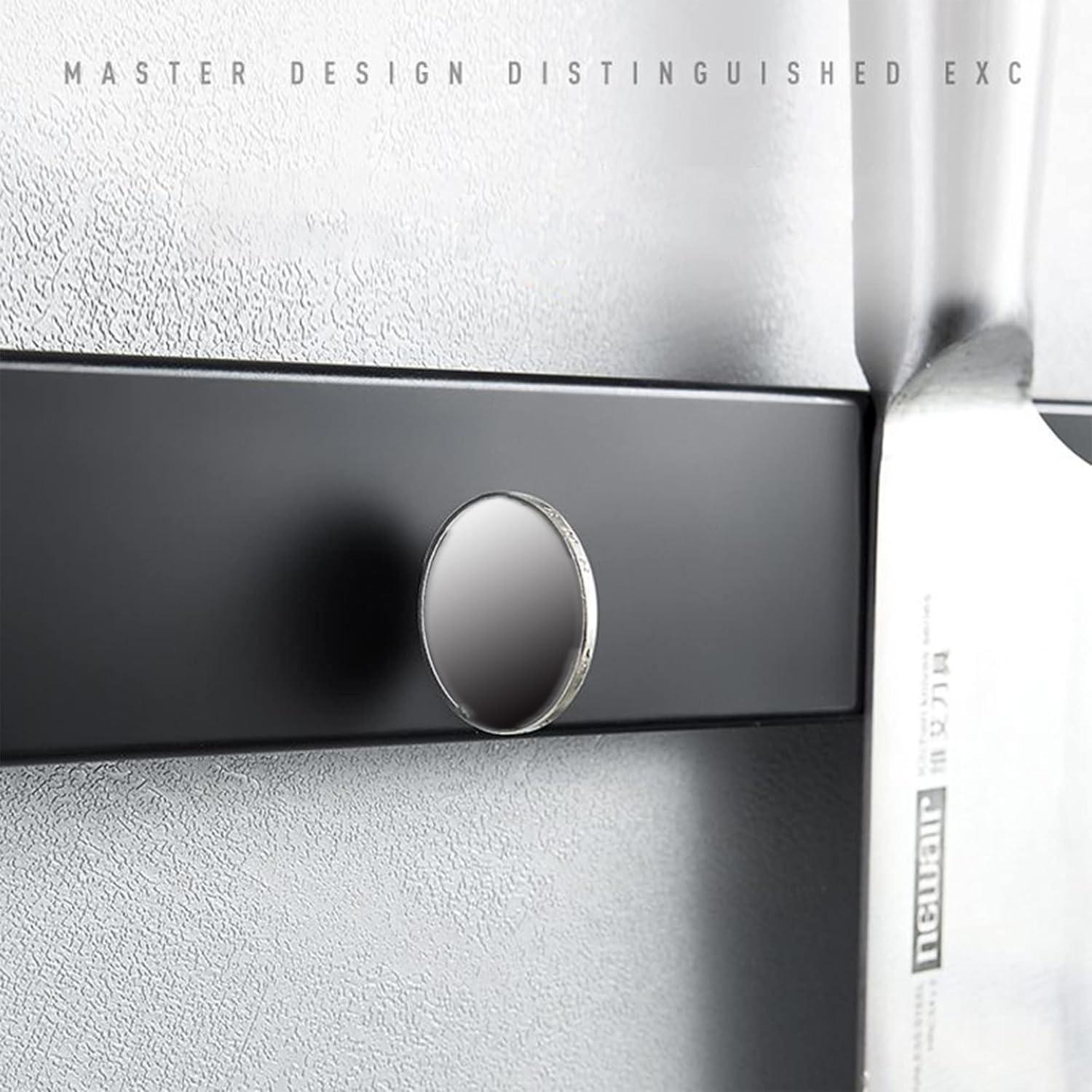 Verbesserte 50cm Magnetleiste Messer mit 3 Haken Edelstahl magnetisch