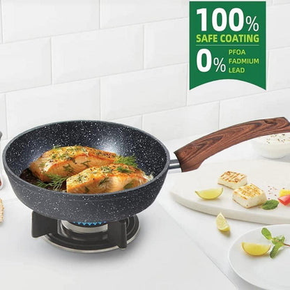 12-teiliges Induktions-Töpfe Set mit Granit Antihaftbeschichtung