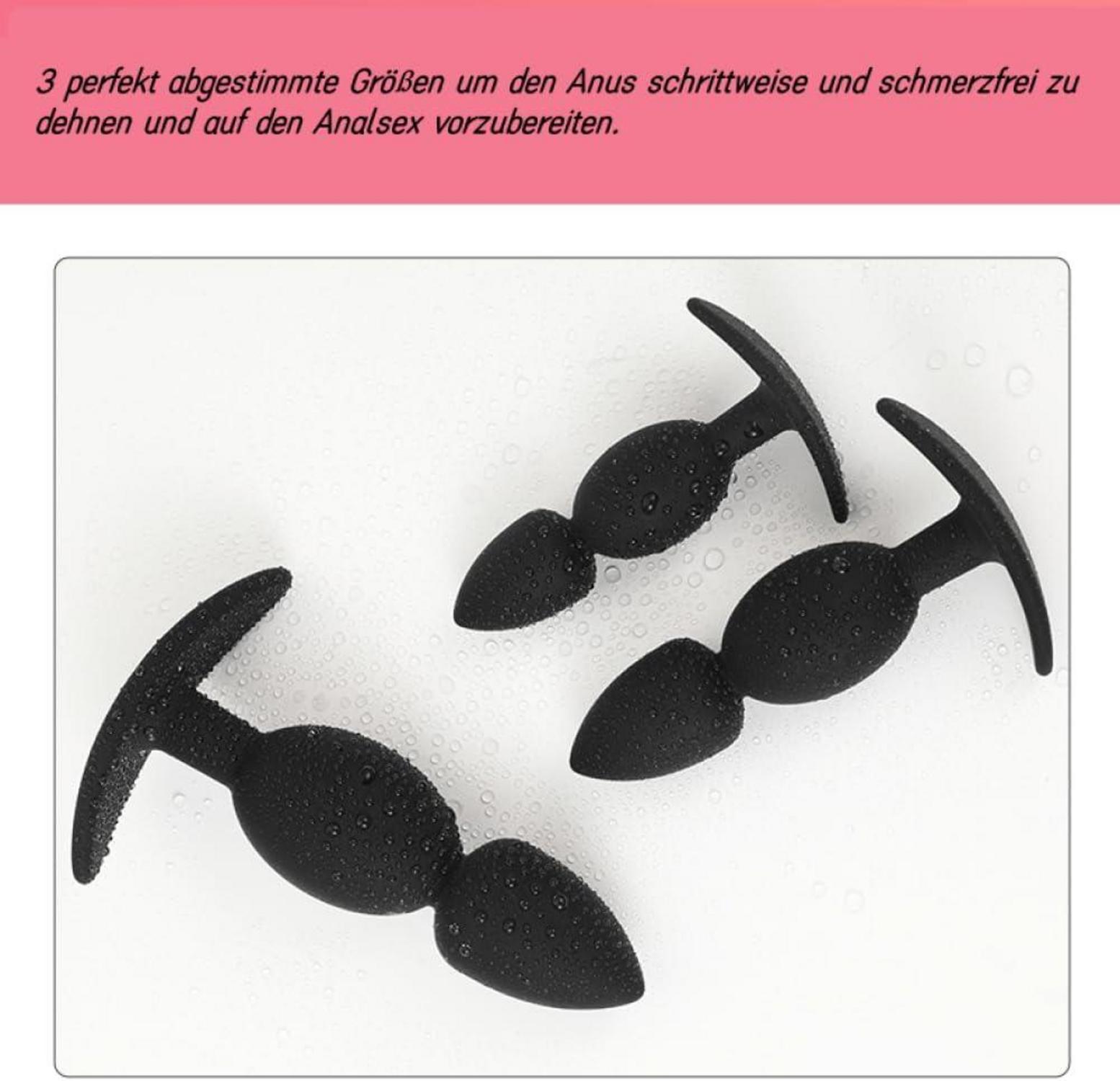 Silikon Analplug Set Buttplug Analdildo Dilatator Prostata Stimulation