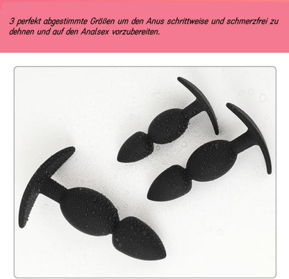 Silikon Analplug Set Buttplug Analdildo Dilatator Prostata Stimulation