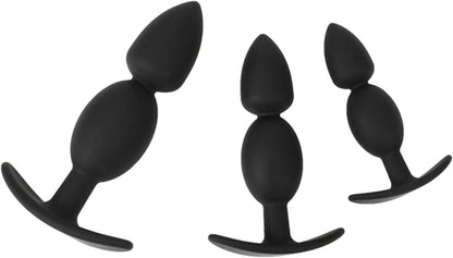 Analplug Set Silikon Buttplug Analdildo Prostata-Massagegerät G-Punkt