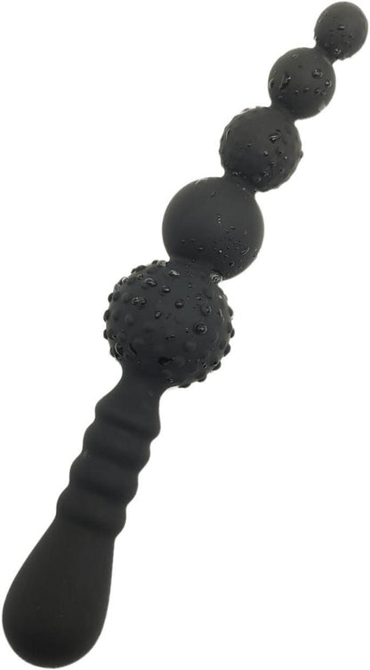 Analplug mit Kugeln Silikon Griff Prostata G-Punkt Stimulation SM