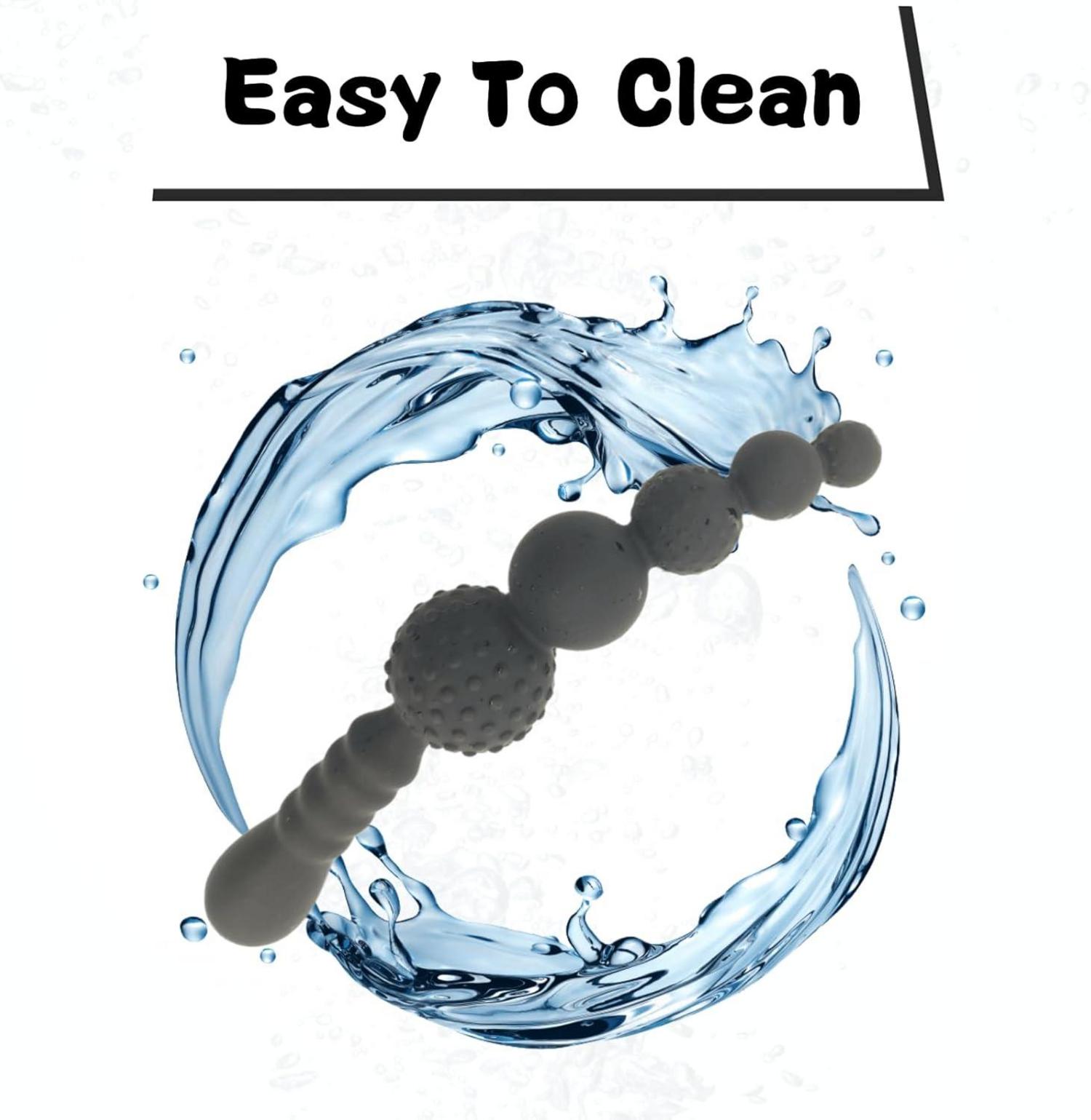 Analplug mit Kugeln Silikon Griff Prostata G-Punkt Stimulation SM