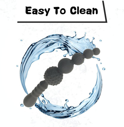 Analplug mit Kugeln Silikon Griff Prostata G-Punkt Stimulation SM