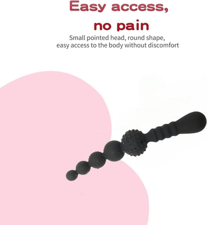 Analplug Silikon 5 Kugeln Prostata G-Punkt Stimulator SM Sexspielzeug