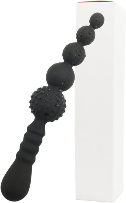 Analplug Silikon mit Griff, 5 Kugeln, Anus Dilatatoren, Prostata