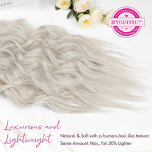 60cm Clip-in Haarverlängerung Platinblond – Lange Strandwellen