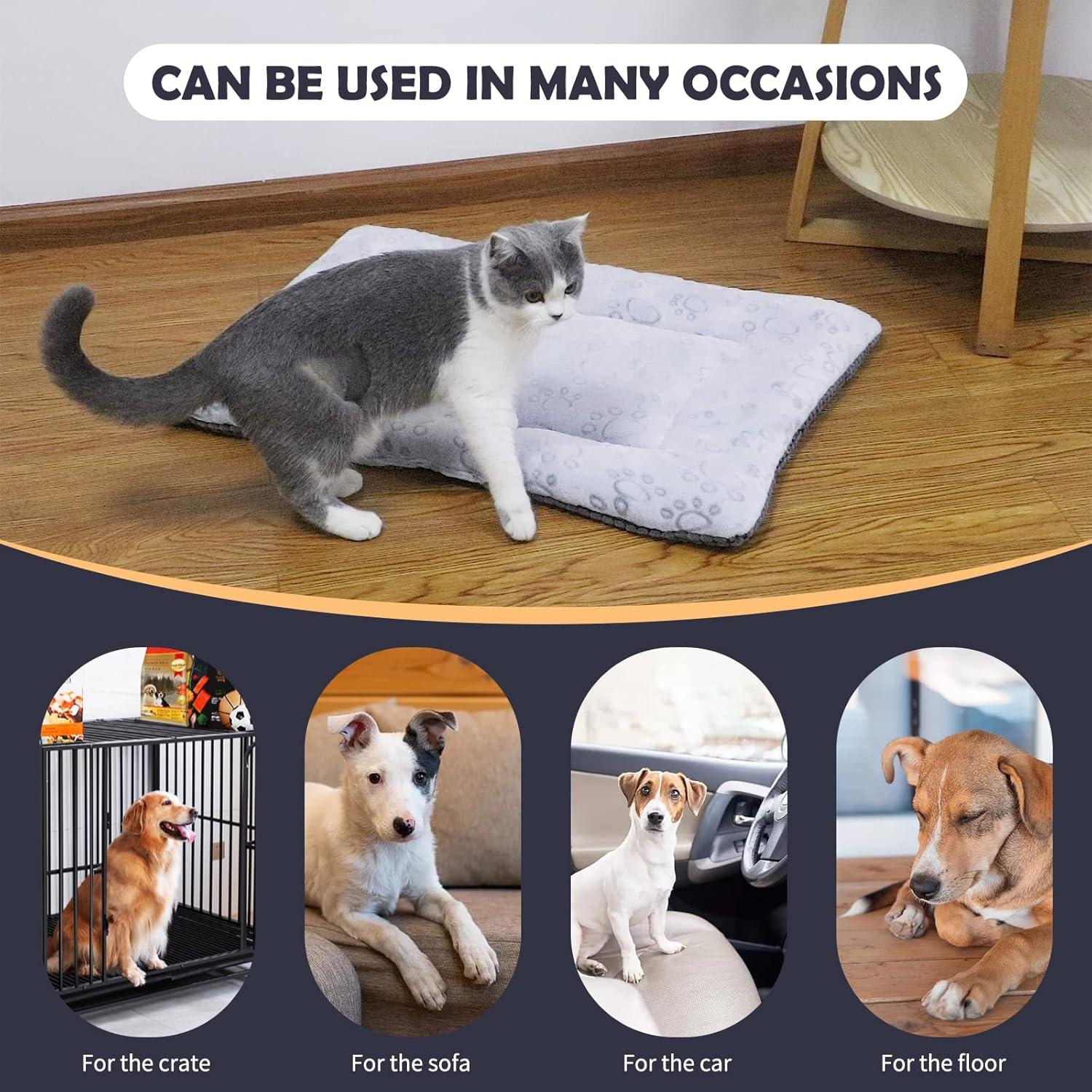 IEUUMLER XXL Hundebett Waschbar Flauschig Grau 121x76cm Katzenkissen