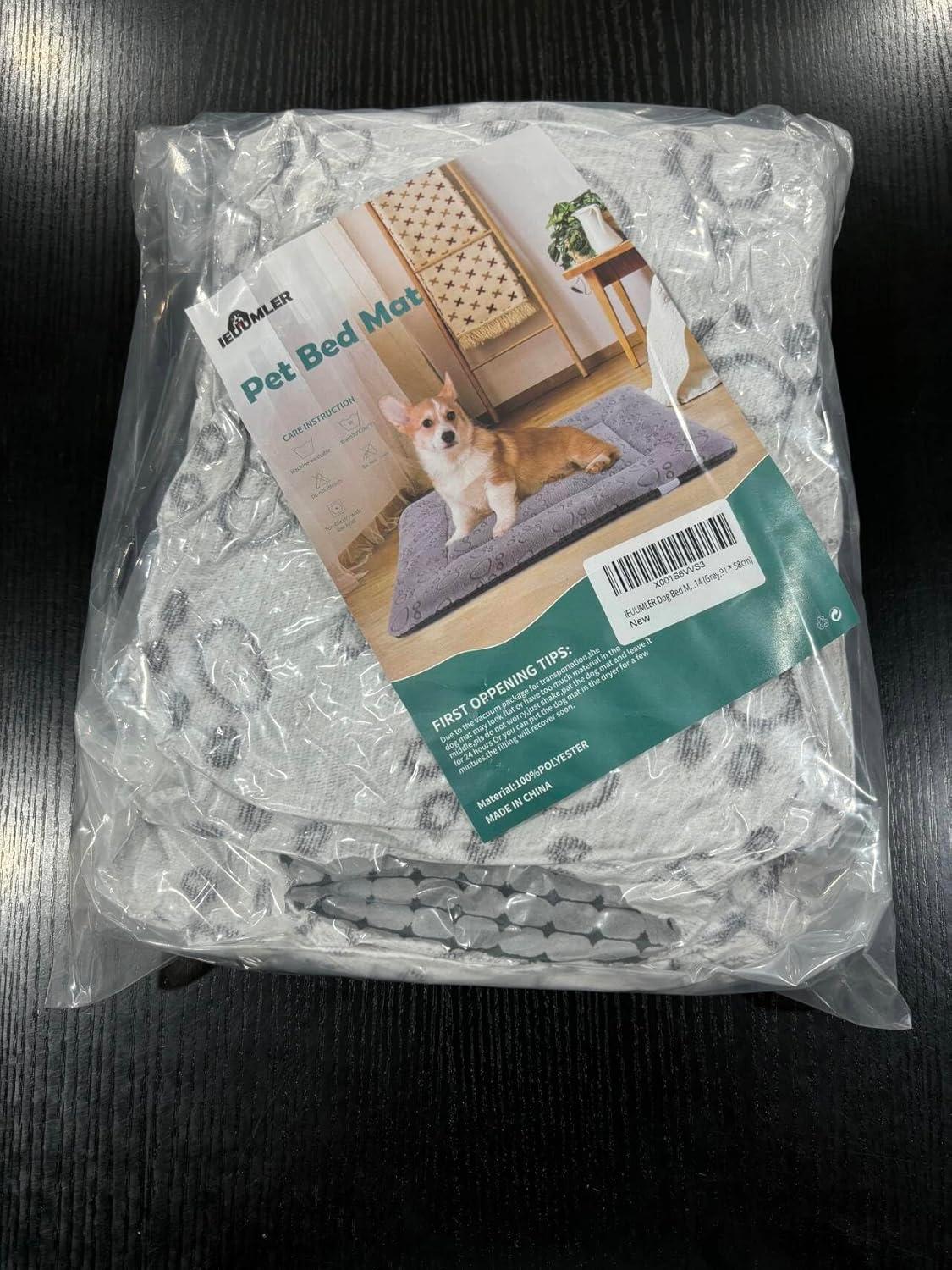 IEUUMLER XXL Hundebett Waschbar Flauschig Grau 121x76cm Katzenkissen