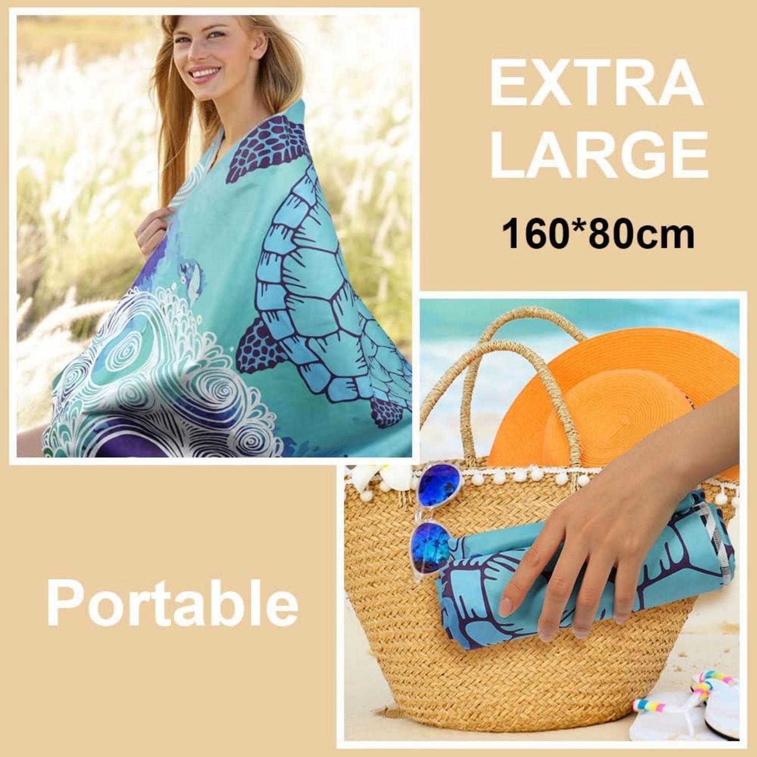 Strandtuch Mikrofaser Schnell Trocknend 160x80cm Badetuch