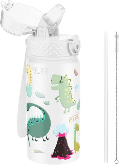 Kinder Trinkflasche Edelstahl Strohhalm Auslaufsicher Kanteen bpa-frei