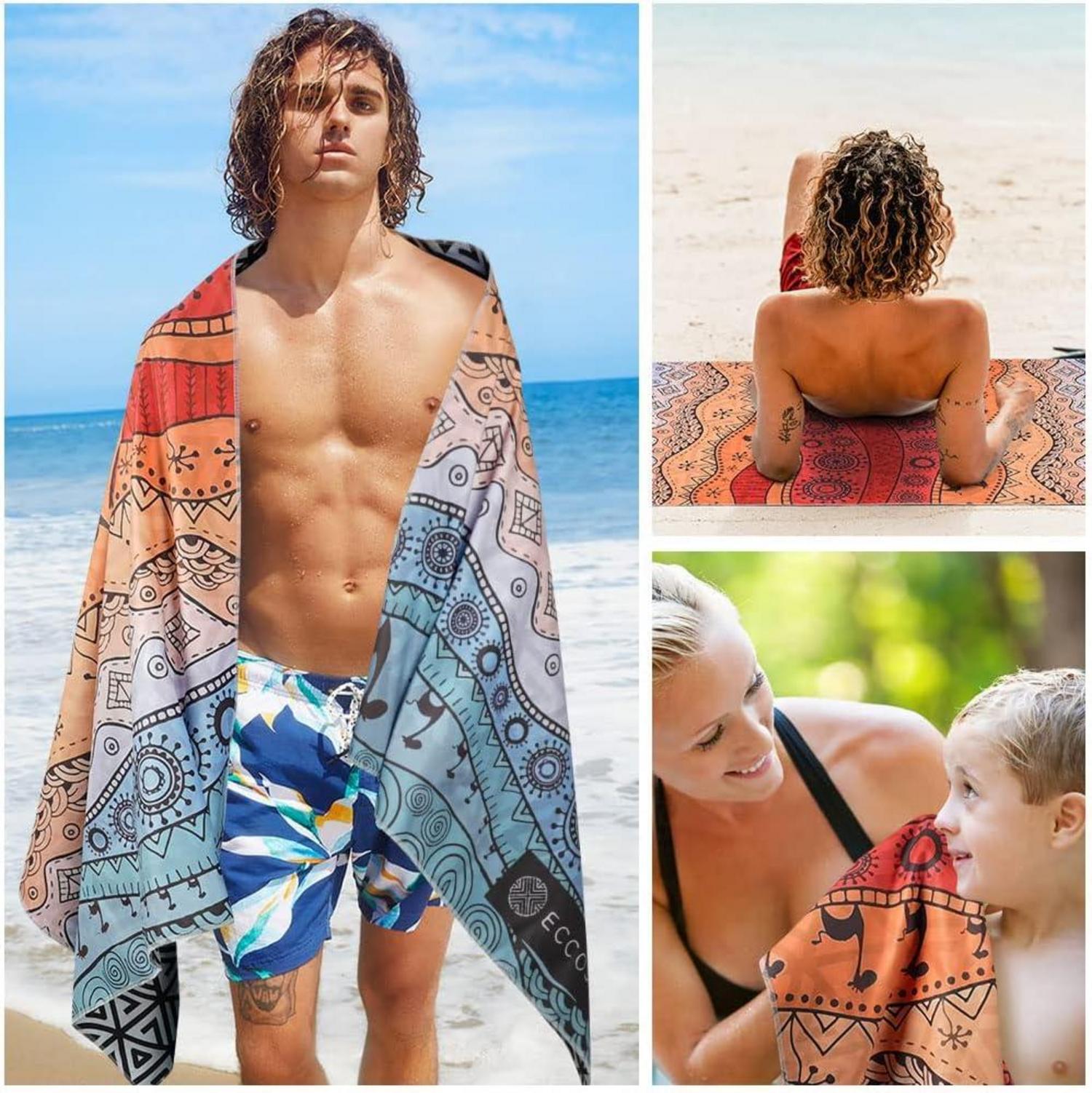 Strandtuch Mikrofaser Badetuch Damen Herren Schnell Trocknend 160 x