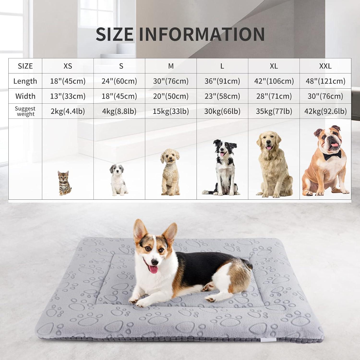 IEUUMLER Hundebett Waschbare Hundematte Flauschig Weich Katzenkissen 60x45cm