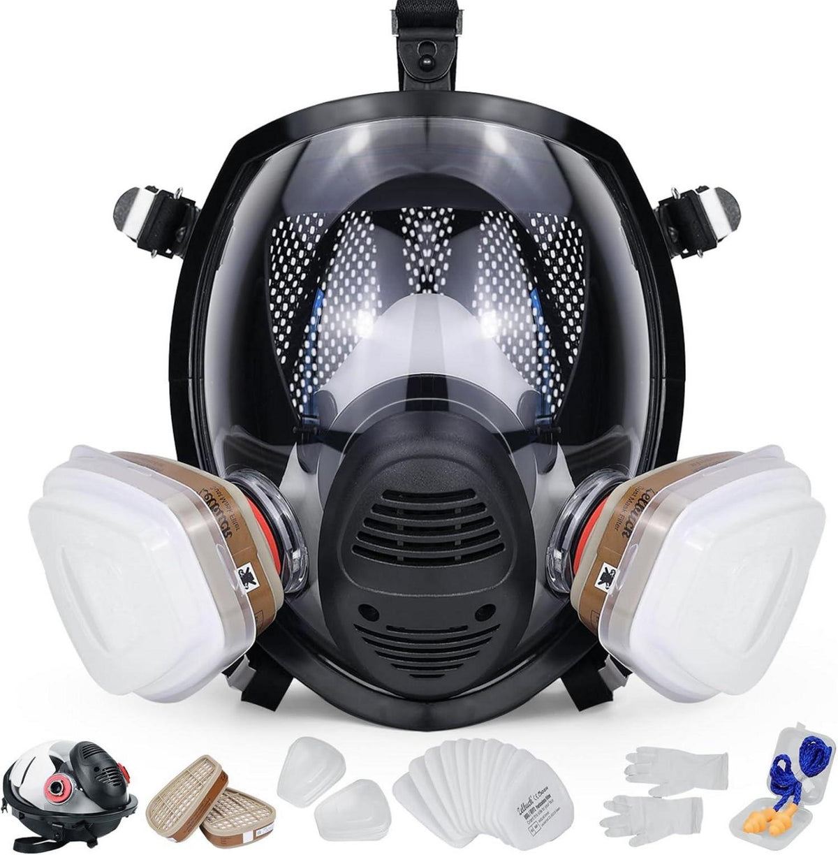 Atemschutzmaske Vollmaske Filter Set Respirator Gasmaske Gase Dämpfe