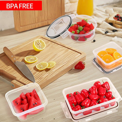Frischhaltedosen Set 36-teilig luftdicht BPA-frei Küchenbehälter Clear