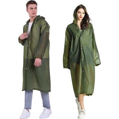 Wiederverwendbarer Regenponcho für Damen und Herren, 2 Stück, wasserdicht