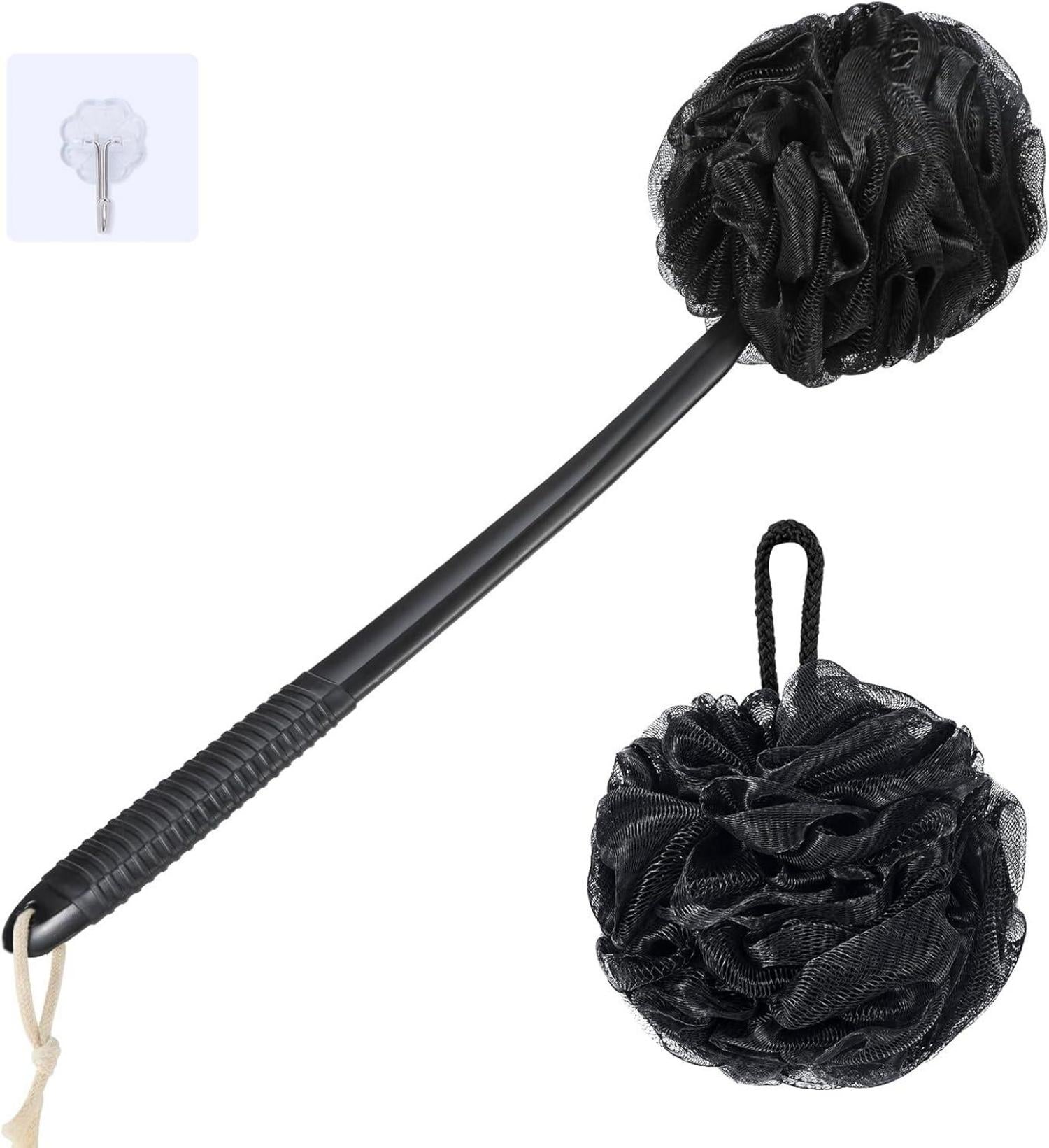 Duschschwamm Set mit 42cm Handgriff und Luffa-Schwamm
