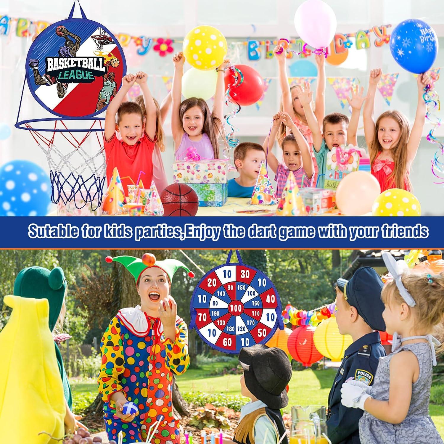 Basketballkorb Dartscheibe-Set 2-in-1 Mini Indoor Outdoor Wurfspiel Kinder