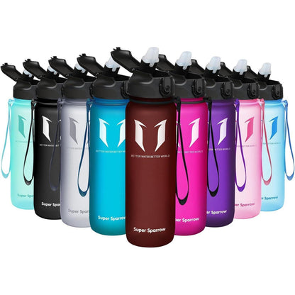Super Sparrow Trinkflasche mit Strohhalm - Ideale