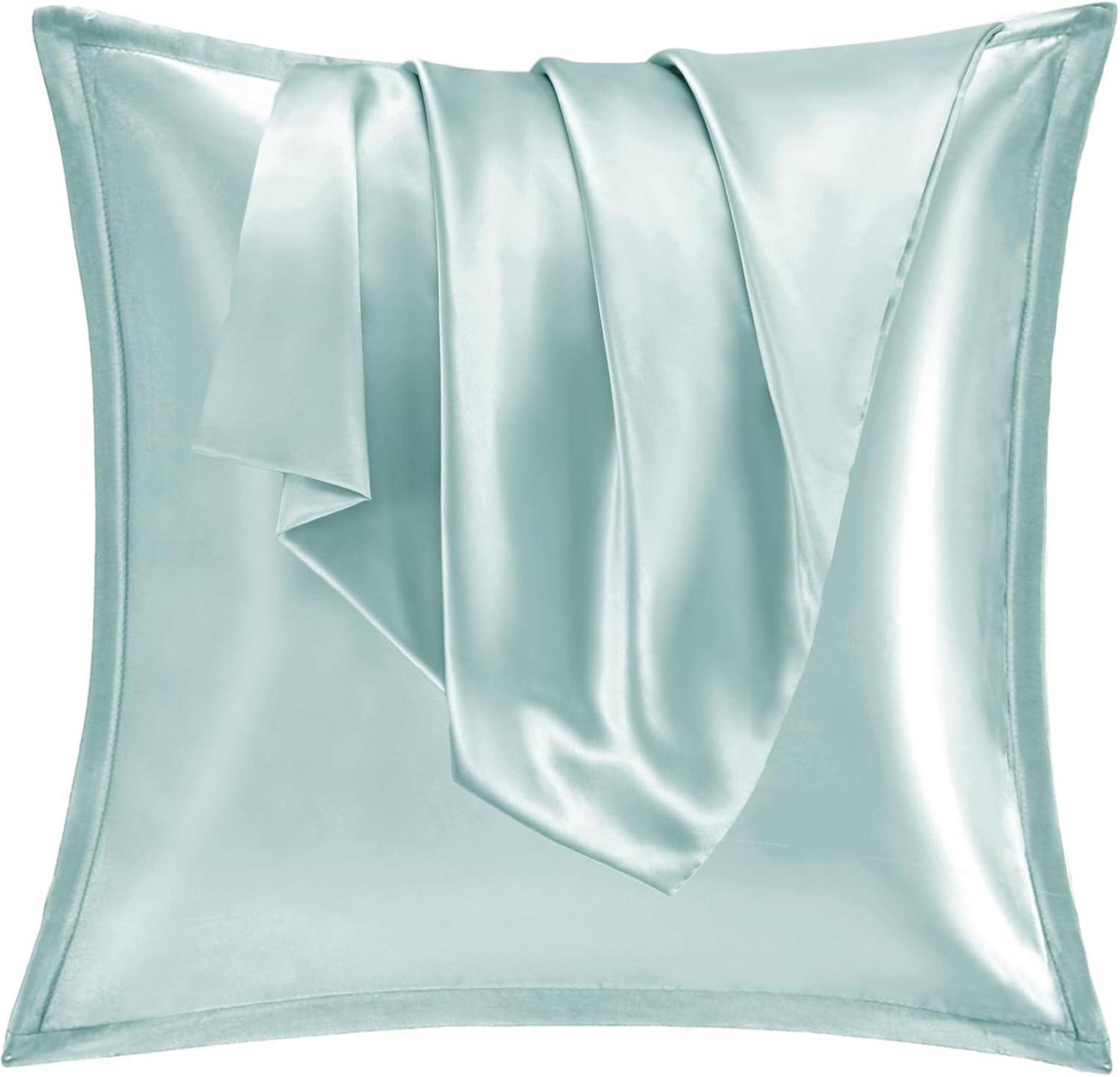 Satin Kissenbezug Set 80x80 Weich Seidenkissenbezug Curly Haar