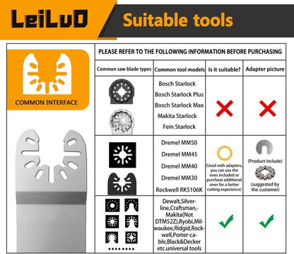 Oszillierende Diamant Multitool Klingen Set 6er Pack für