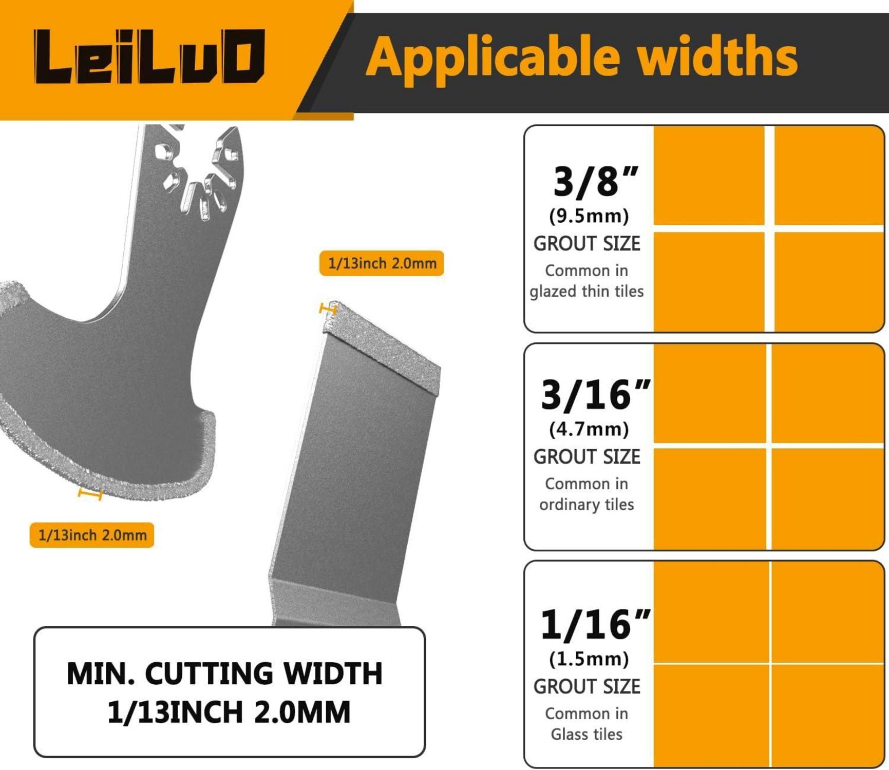 LEILUO Diamant Multitool Klingen Set 6er Pack für Oszillierende Multifunktionswerkzeuge