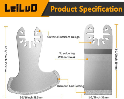 Oszillierende Multitool Klingen Set Diamant 6er Pack für