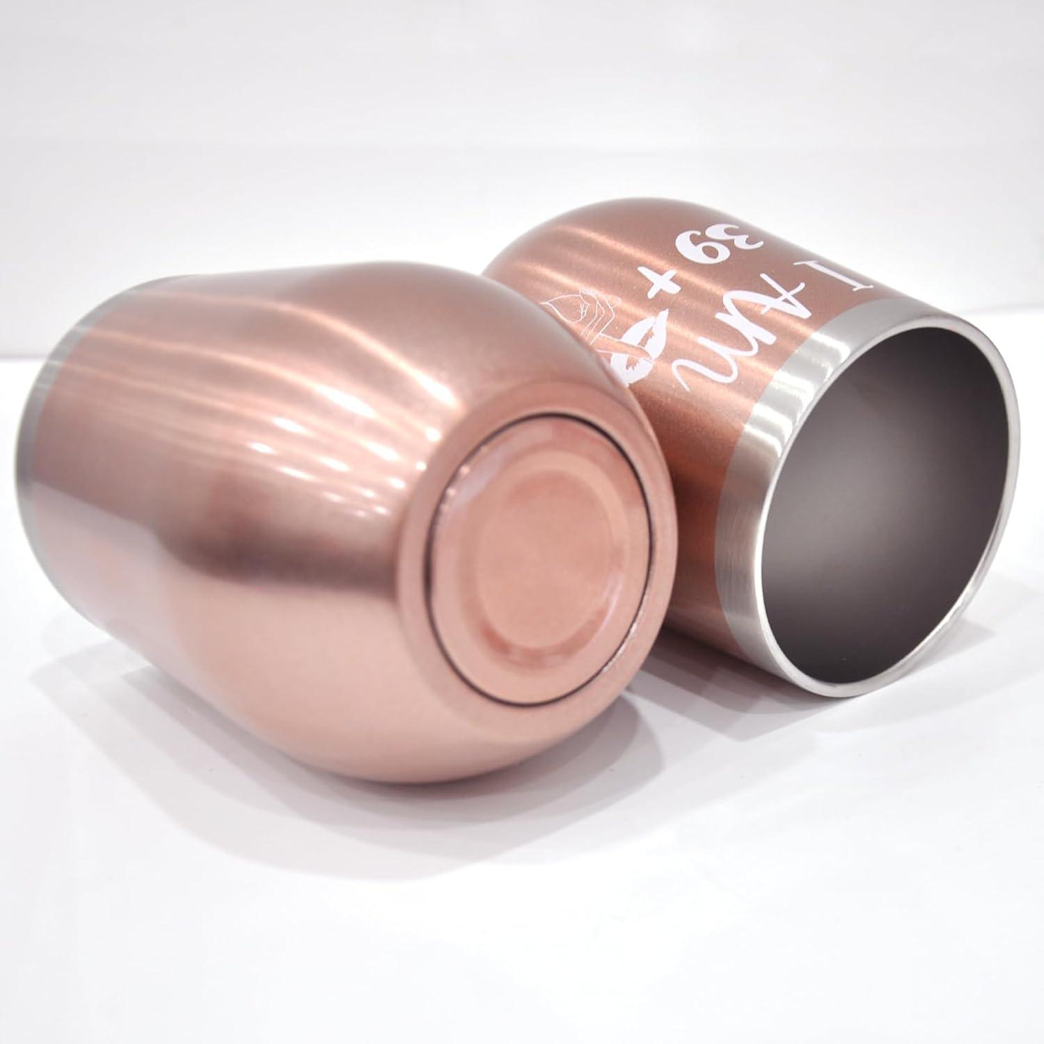 40. Geburtstag Frauen Edelstahl Weinbecher Geburtstagsgeschenk 350ml