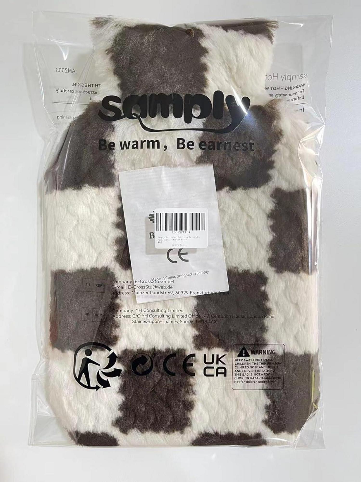 Wärmflasche mit weichem Bezug 2l flauschig Geschenke für Frauen warm