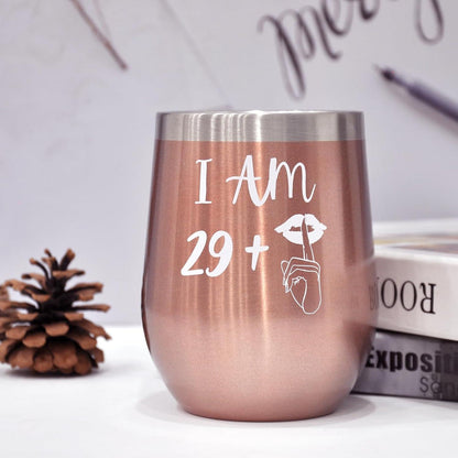 Geburtstagsgeschenk 30. Frau Edelstahl Weinbecher 350ml