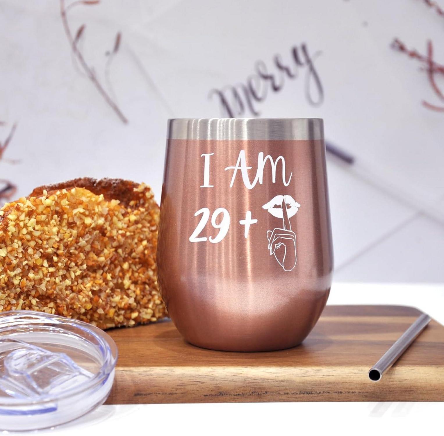 Weinbecher Edelstahl 30. Geburtstagsgeschenk Frauen 350ml Geburtstag Frau