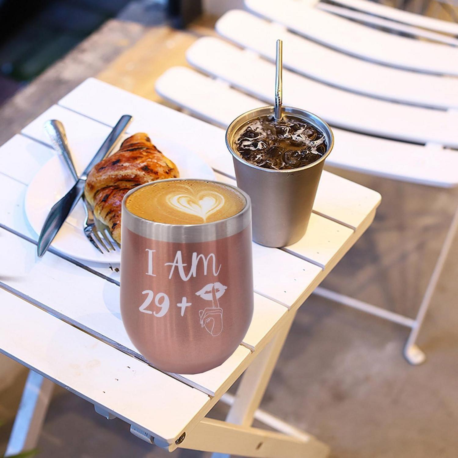 Weinbecher Edelstahl 30. Geburtstagsgeschenk Frauen 350ml Geburtstag Frau