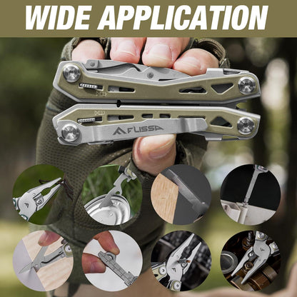 FLISSA Multifunktionszange 16-in-1 Edelstahl Multitool Outdoor Camping