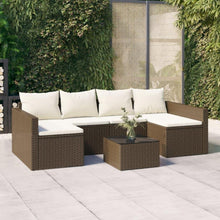 vidaXL Garten Lounge Set 2-TLG. mit Kissen in Braun Poly