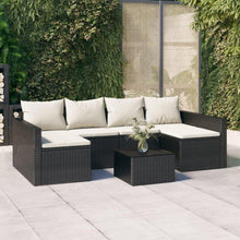 vidaXL Garten Lounge Set 2-TLG. Schwarz Poly Rattan mit