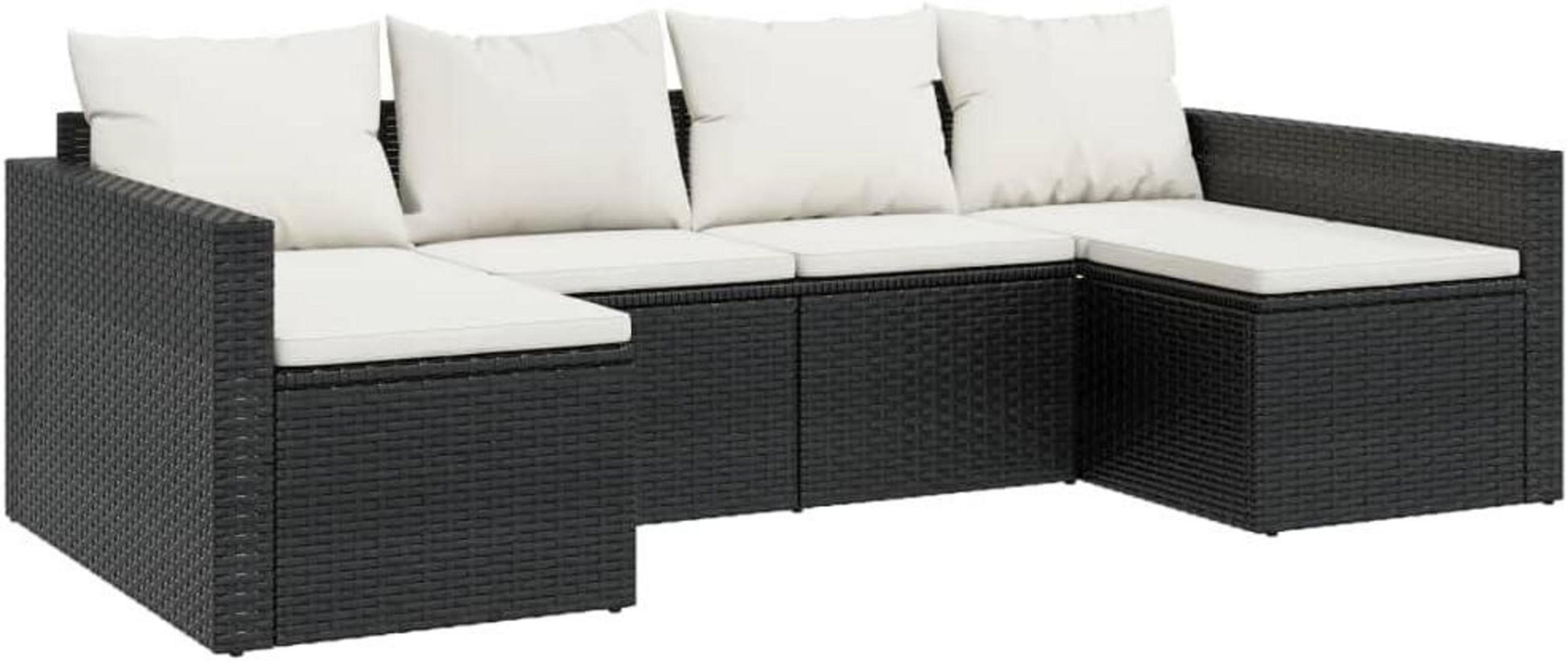Garten Lounge Set mit Kissen, Sitzgruppe für Garten Terrasse