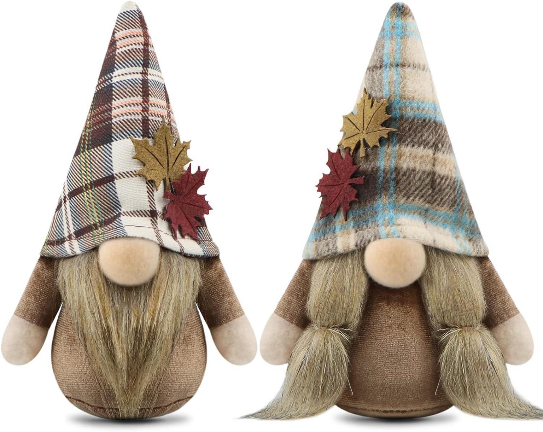 Herbst Wichtel Figuren 2er Set Deko Herbstdeko Autumn Home Dekoration