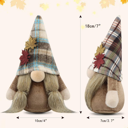 Herbst Wichtel Figuren Set Deko Zubehör Home Küche Brau Blau