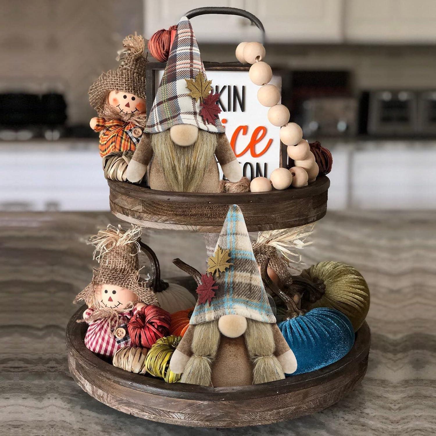 Herbst Wichtel Figuren 2er Set Deko Herbstdeko Autumn Home Dekoration